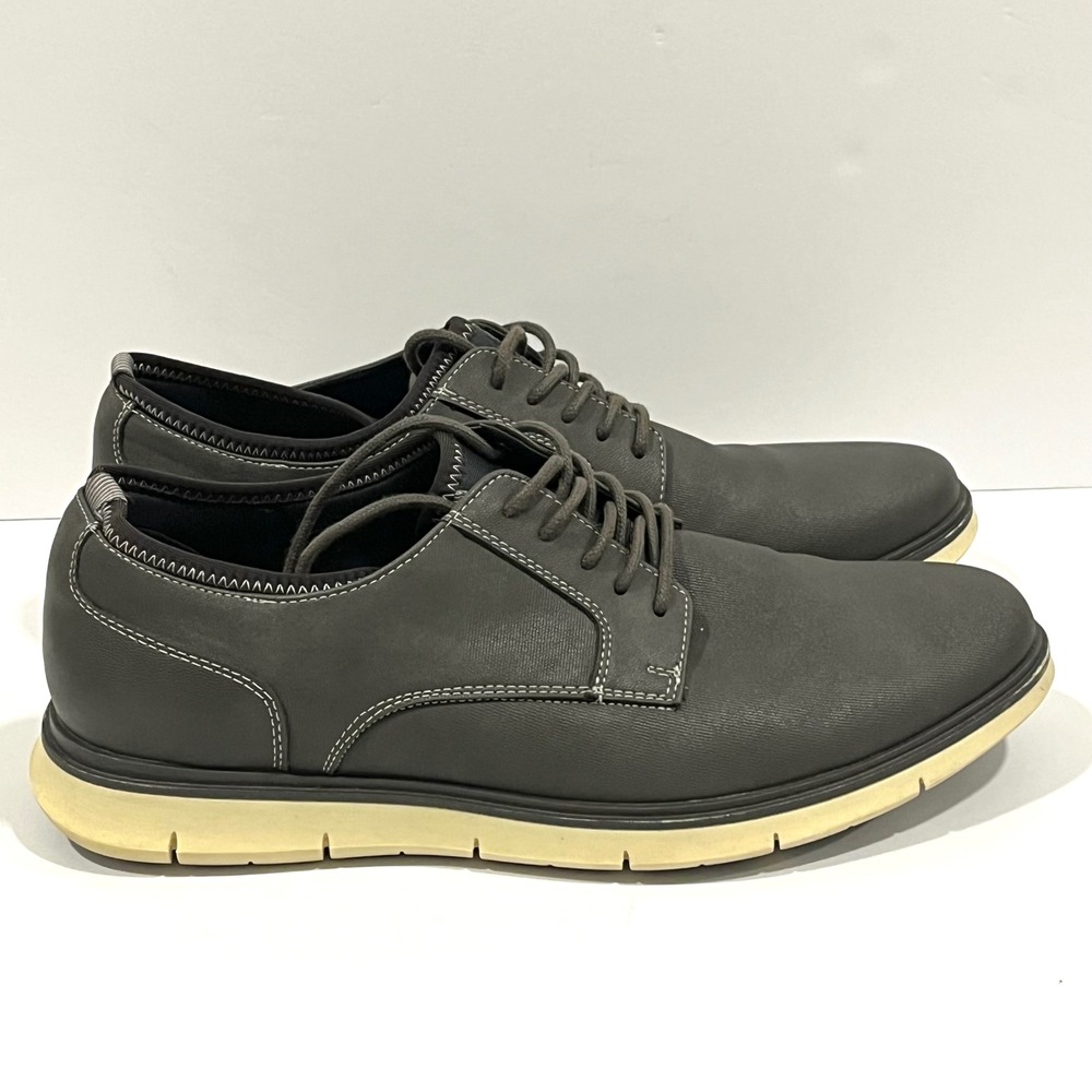 Hawker Rye Mens Gray Lace Up Dress Sneakers Hybrid Casual Shoes Size 9.5